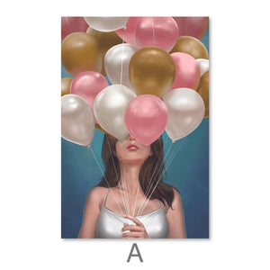 Delicate Woman Canvas Art A / 30 x 45cm / Unframed Canvas Print Clock Canvas