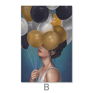 Delicate Woman Canvas Art B / 30 x 45cm / Unframed Canvas Print Clock Canvas