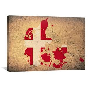Denmark Canvas Art 45 x 30cm / Unframed Canvas Print Clock Canvas
