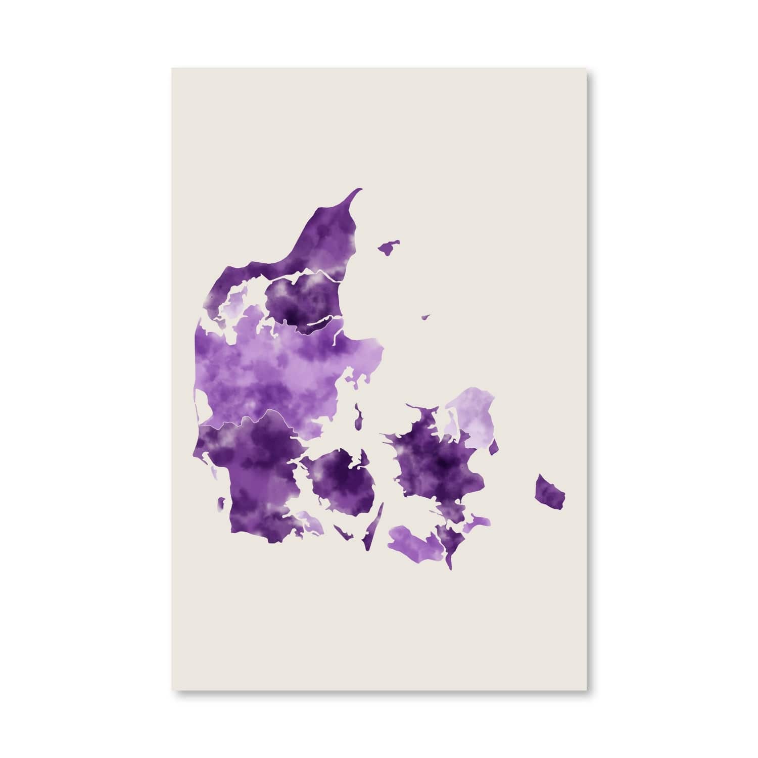 Denmark Watercolor Canvas Art Clock Canvas