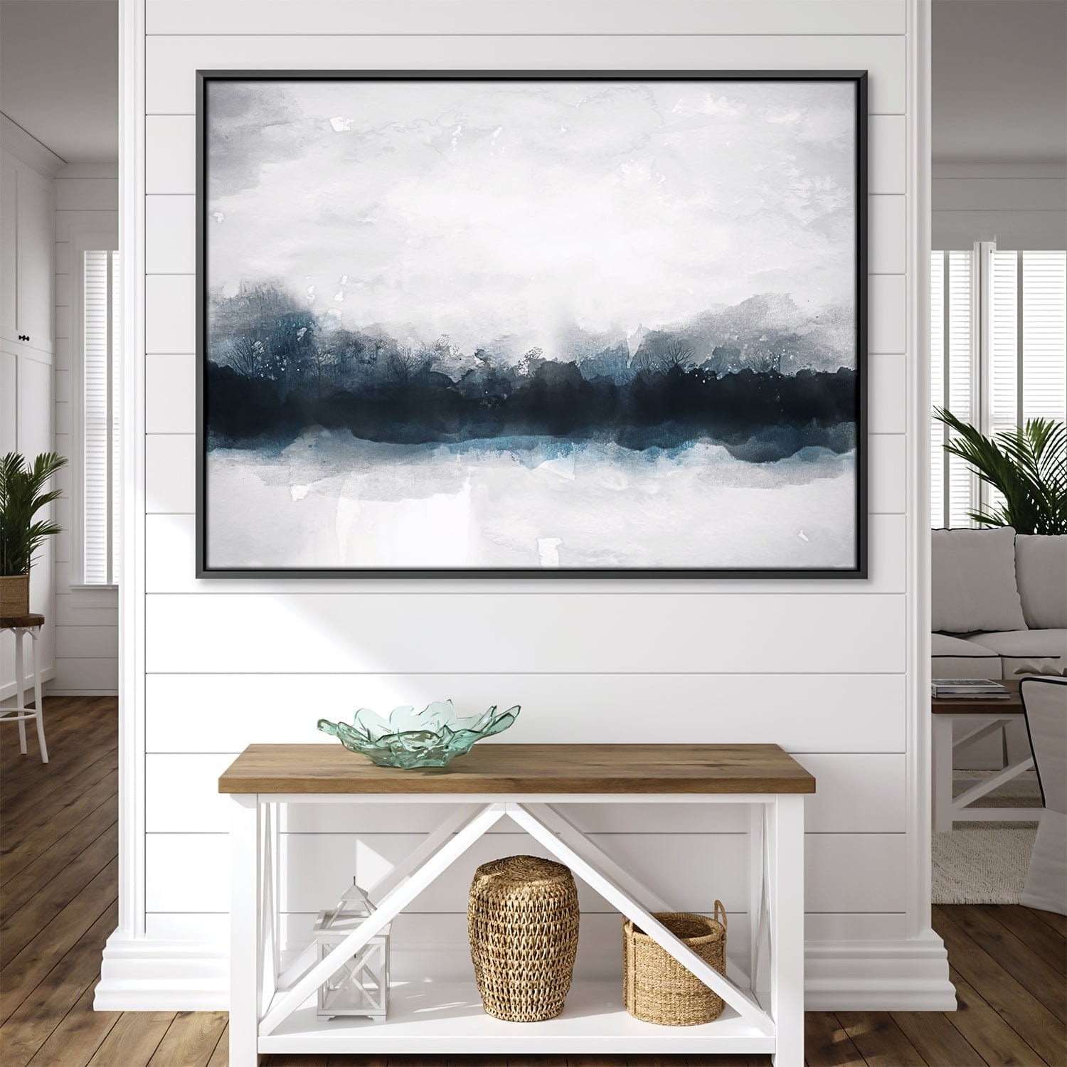 Depth in the Blue Canvas Art Clock Canvas