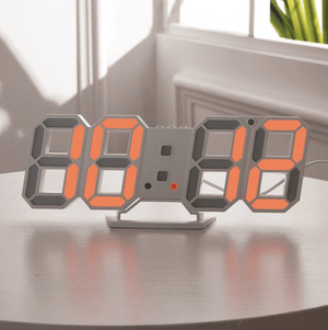 Digitizer Desk Clock White - Orange Clock Canvas