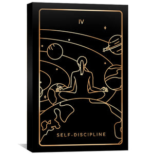 Discipline Tarot Card Canvas Art 30 x 45cm / Unframed Canvas Print Clock Canvas