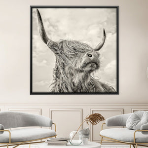 Distant Stares Canvas Art 30 x 30cm / Unframed Canvas Print Clock Canvas
