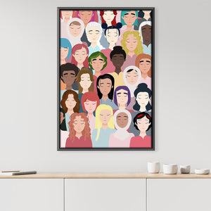 Diversity Canvas Art Clock Canvas