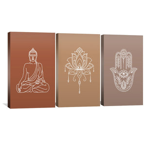 Divine Trio Canvas Art Clock Canvas