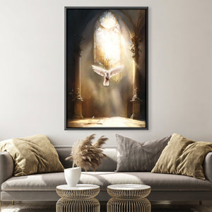 Dove Light Canvas Art Clock Canvas