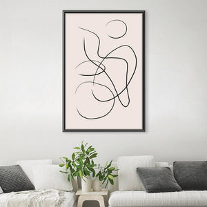 Drawn Lines Canvas Art Clock Canvas