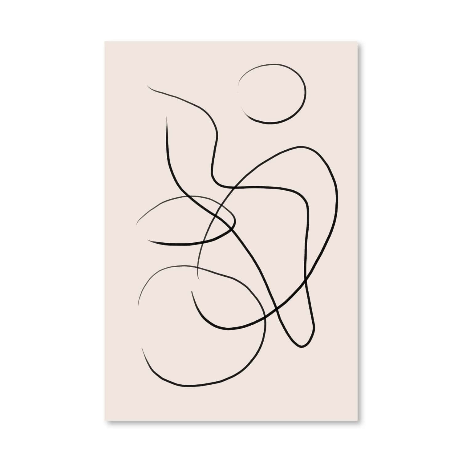 Drawn Lines Canvas Art Clock Canvas