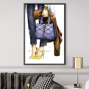 Drawn Style Canvas Art Clock Canvas