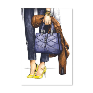 Drawn Style Canvas Art Clock Canvas