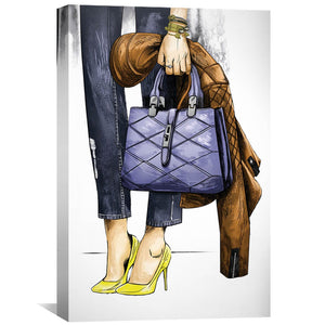 Drawn Style Canvas Art 30 x 45cm / Unframed Canvas Print Clock Canvas