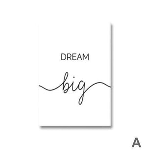 Dream Big Canvas Art A / 40 x 50cm / No Board - Canvas Print Only Clock Canvas