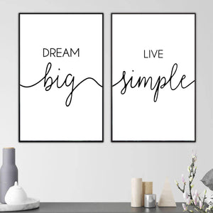 Dream Big Canvas Art Clock Canvas