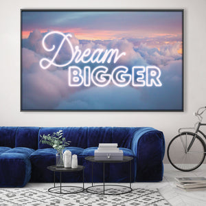 Dream Bigger Clock Canvas