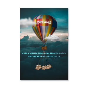 Dreams Balloon Canvas Art Clock Canvas