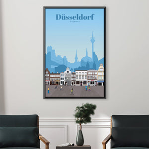 Duesseldorf Canvas - Studio 324 Art Clock Canvas