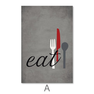 Eat Drink Love Canvas Art Clock Canvas