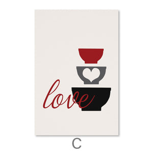 Eat Drink Love Canvas Art Clock Canvas