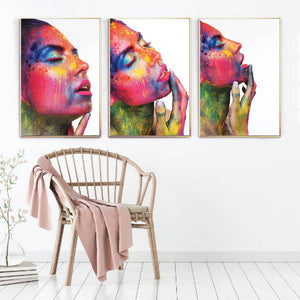 Ecstasy Canvas Art Set of 3 / 40 x 50cm / No Board - Canvas Print Only Clock Canvas