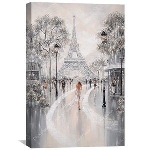 Eiffel Tower, Flair of Paris Canvas Art Clock Canvas