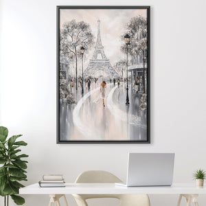 Eiffel Tower, Flair of Paris Canvas Art 30 x 45cm / Unframed Canvas Print Clock Canvas