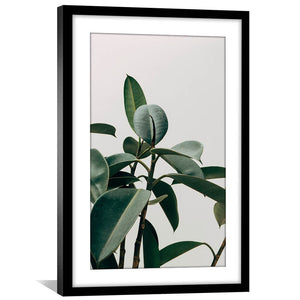 Elastica Plant Print Art Clock Canvas