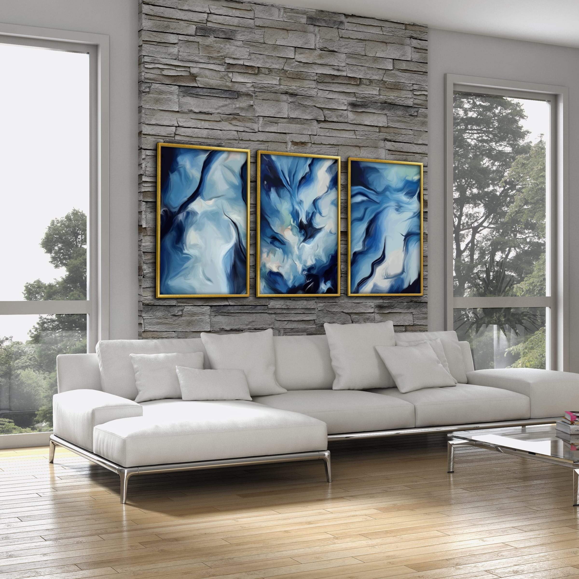 Elegant Waters Canvas Art Clock Canvas