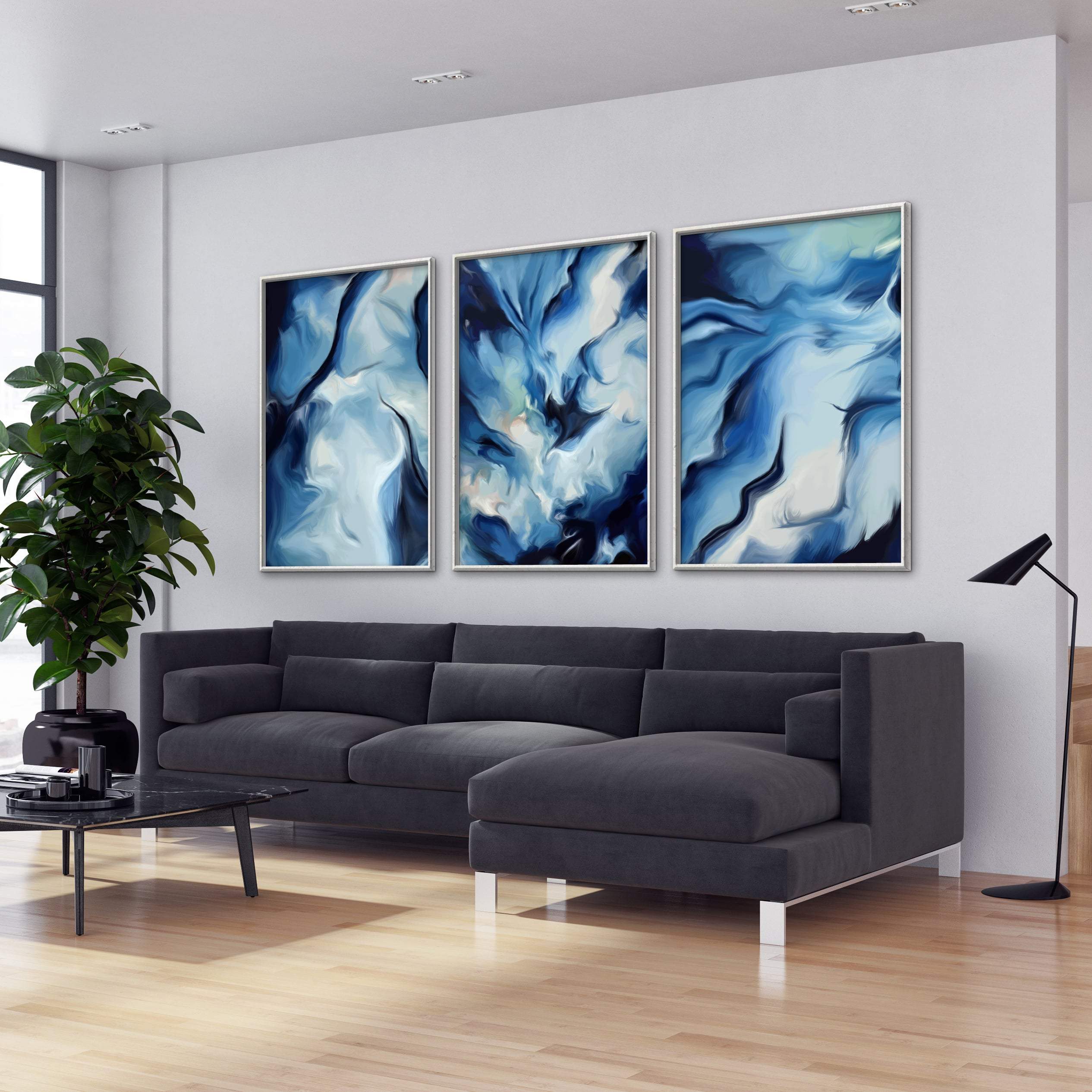Elegant Waters Canvas Art Clock Canvas