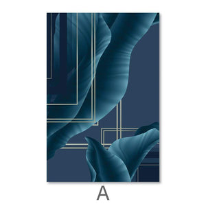 Elegant Waves Canvas Art A / 40 x 50cm / No Board - Canvas Print Only Clock Canvas