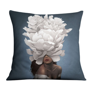 Elegant Woman C Cushion Cushion Cushion Square Clock Canvas