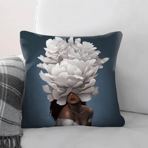 Elegant Woman C Cushion Cushion Cushion Square Clock Canvas