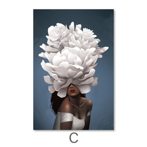 Elegant Woman Canvas Art C / 40 x 60cm / Unframed Canvas Print Clock Canvas