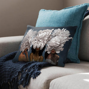 Elegant Woman Cushion Cushion 48 x 33cm Clock Canvas