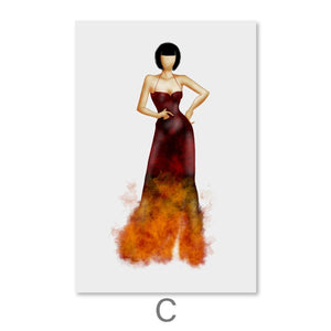 Elemental Woman Canvas Art Clock Canvas