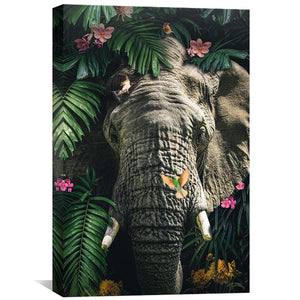 Elephant 5 Canvas Art Clock Canvas