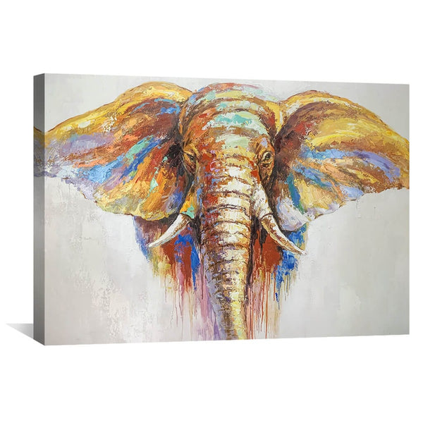 Hand Painted on sale Elephant Painting Wall Art