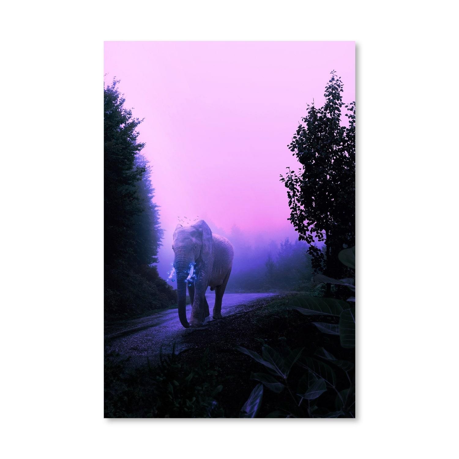 Elephant Canvas Art Clock Canvas