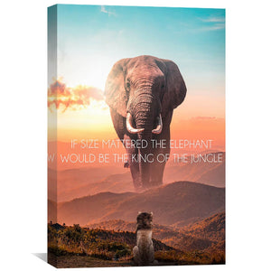 Elephant Jungle Clock Canvas