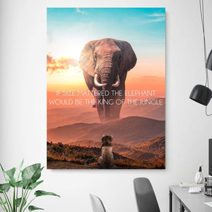 Elephant Jungle Canvas Art Clock Canvas