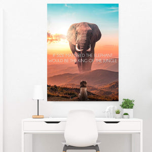Elephant Jungle Clock Canvas