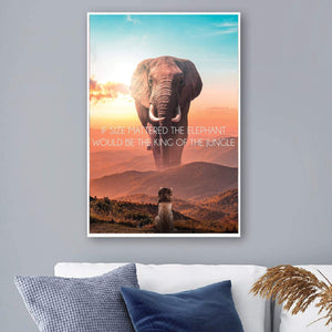 Elephant Jungle Clock Canvas