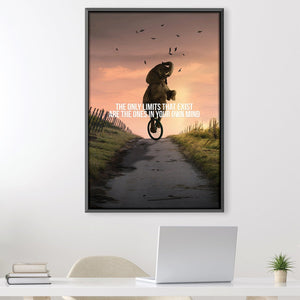 Elephant Limits Canvas Art Clock Canvas