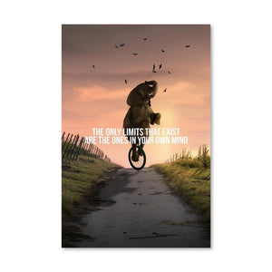 Elephant Limits Canvas Art Clock Canvas