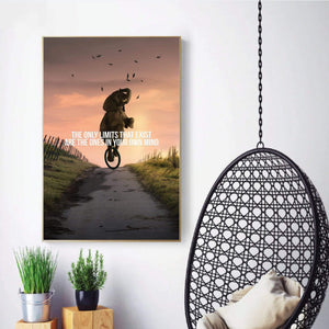 Elephant Limits Clock Canvas