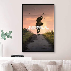 Elephant Limits Clock Canvas