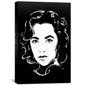 Elizabeth Taylor Canvas Art Clock Canvas