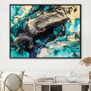 Emerald Beauty Canvas Art 45 x 30cm / Unframed Canvas Print Clock Canvas