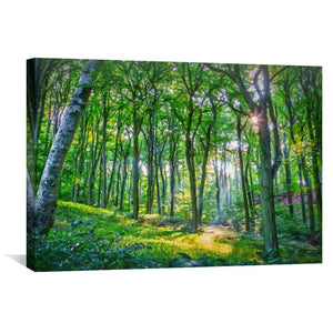 Emerald Forest Canvas Art Clock Canvas