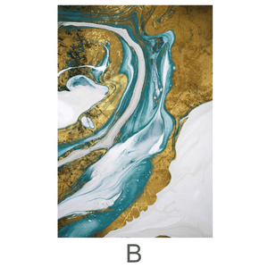 Emerald Splash Canvas Art B / 40 x 60cm / Unframed Canvas Print Clock Canvas